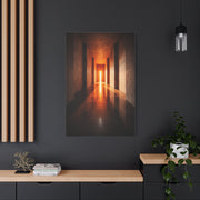 Minimal Orange Light Corridor Wall Art & Canvas Print