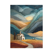 Abstract Farmhouse Landscape Composition Wall Art & Canvas Print
