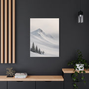 Snowy Mountain Ridge & Pines Wall Art & Canvas Print