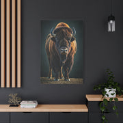 American Bison Emerging from Dust Prairie Wall Art & Canvas Print
