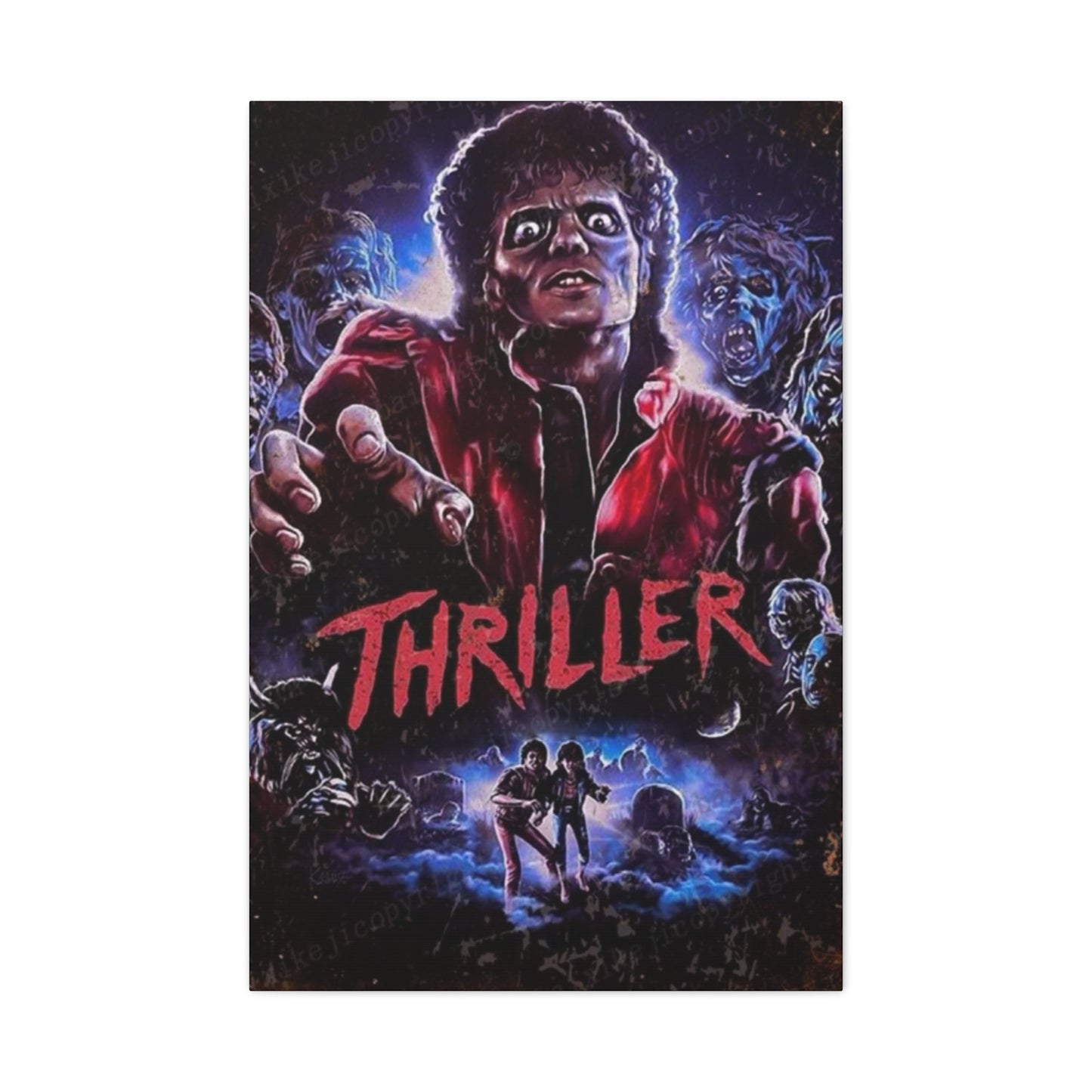 Thriller Horror Movie Poster Wall Art & Canvas Prints