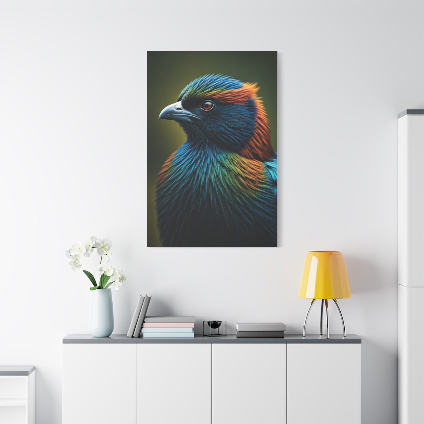 Vibrant Jewel-Toned Bird Portrait Wall Art & Canvas Prints