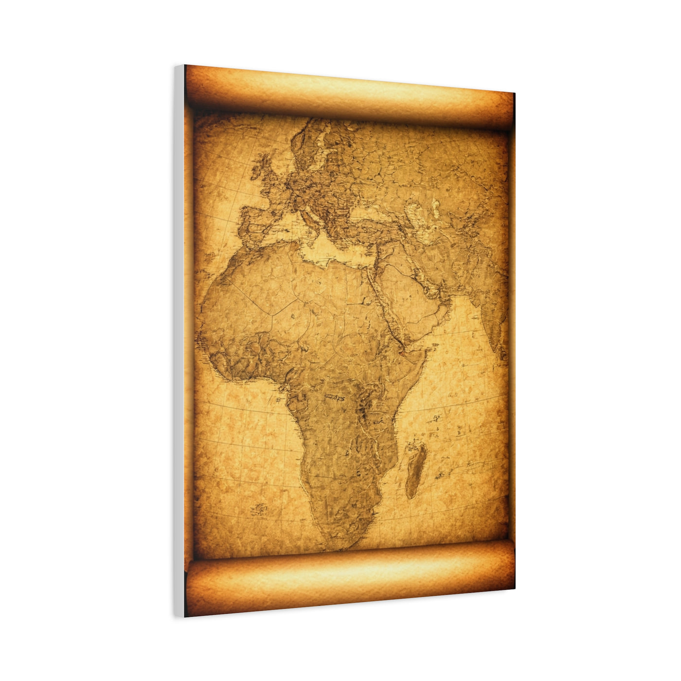 Antique Parchment World Map Wall Art & Canvas Prints