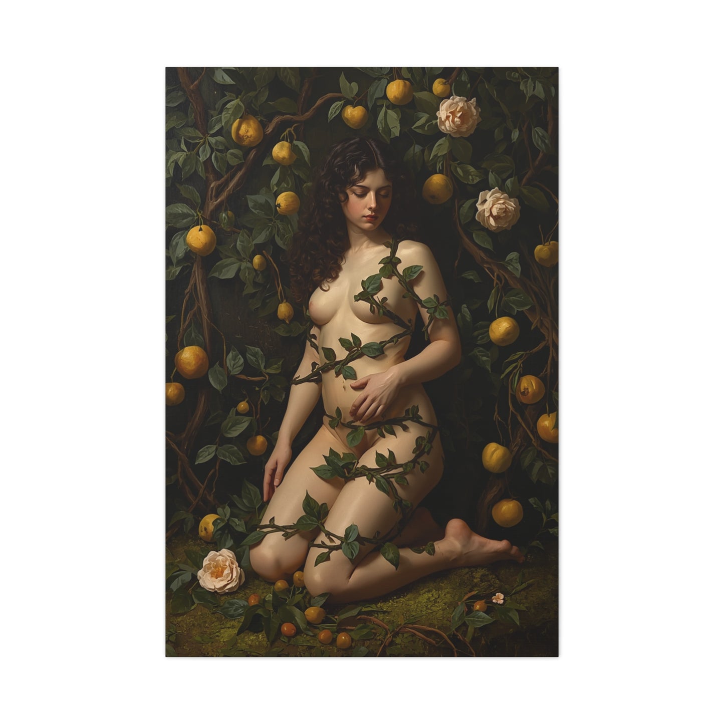 Classical Garden Vine Figure Wall Art & Canvas Print