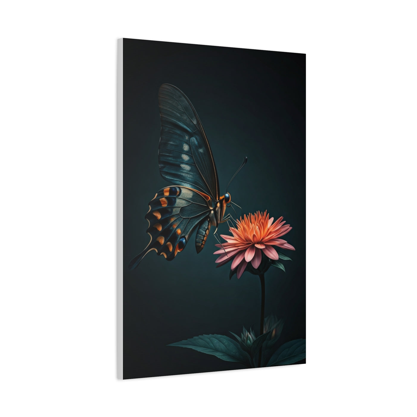 Swallowtail Butterfly and Pink Garden Flower Wall Art & Canvas Prints