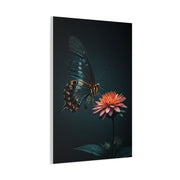 Swallowtail Butterfly and Pink Garden Flower Wall Art & Canvas Prints