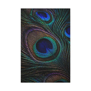 Macro Iridescent Peacock Feather Wall Art & Canvas Print