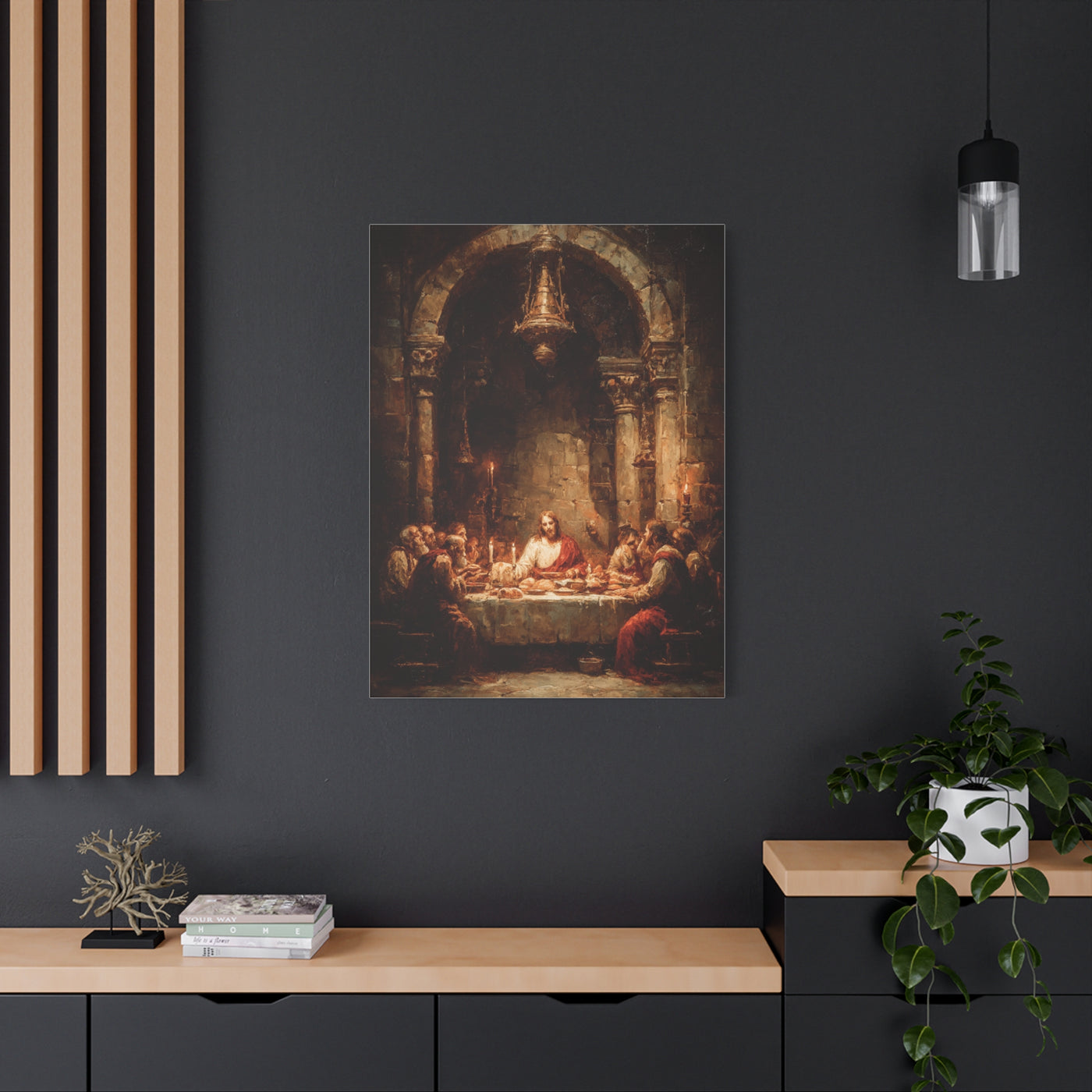 The Last Supper Candlelit Gathering Wall Art & Canvas Print