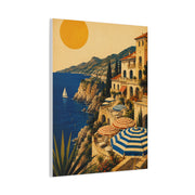 Riviera Coastal Terrace Poster Wall Art & Canvas Print