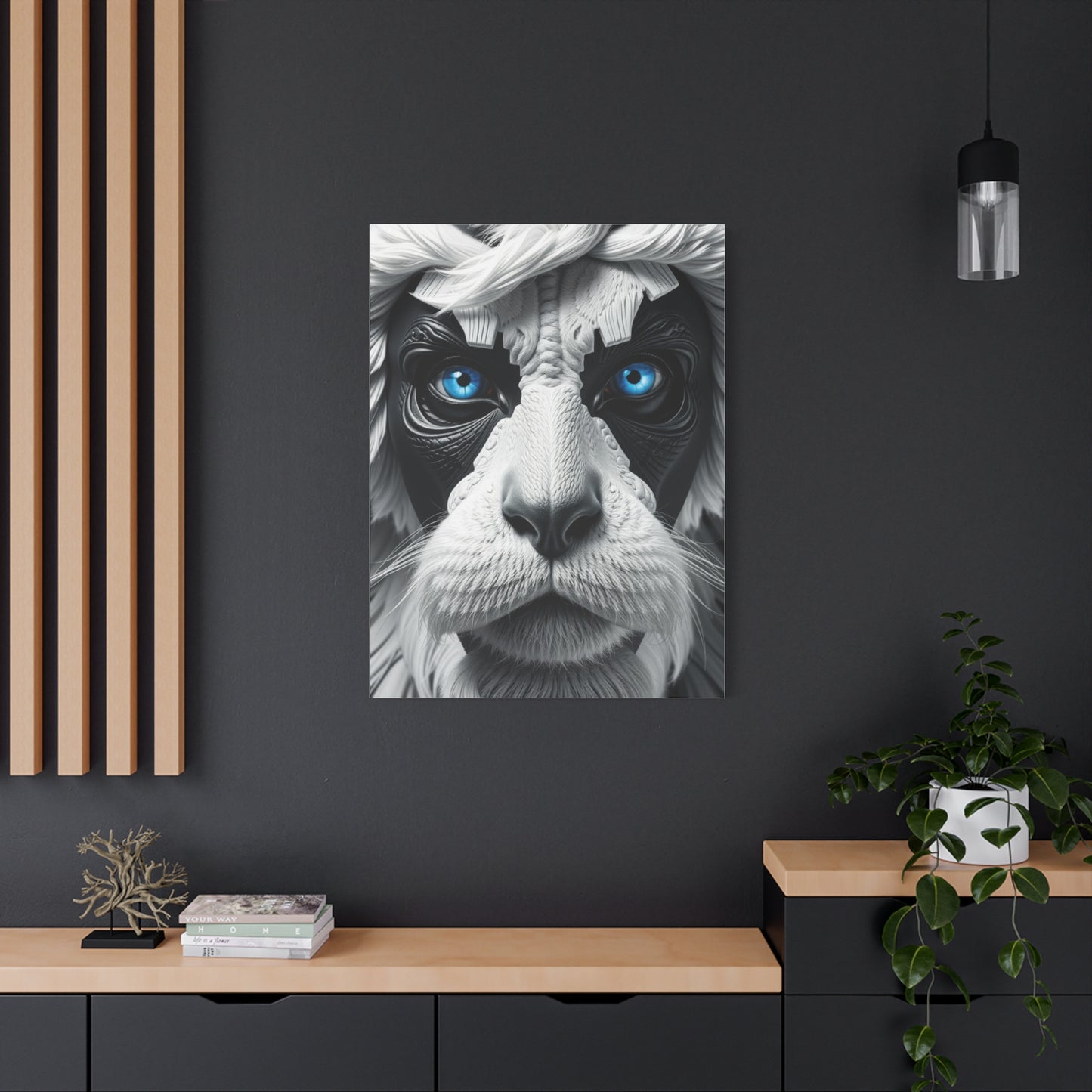 Black, White & Blue Art Refined Canvas Wall Art & Canvas Print