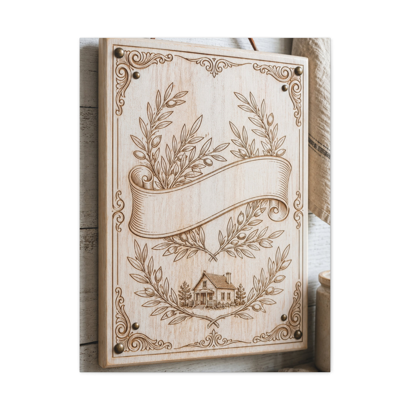 Joshua 24:15 Heirloom Home Blessing Scripture Wall Art & Canvas Print