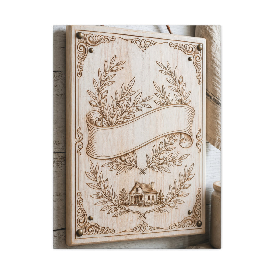 Joshua 24:15 Heirloom Home Blessing Scripture Wall Art & Canvas Print