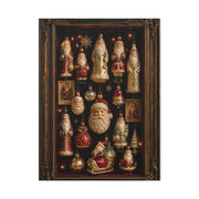 Antique Glass Santa Ornament Shadowbox Wall Art & Canvas Print