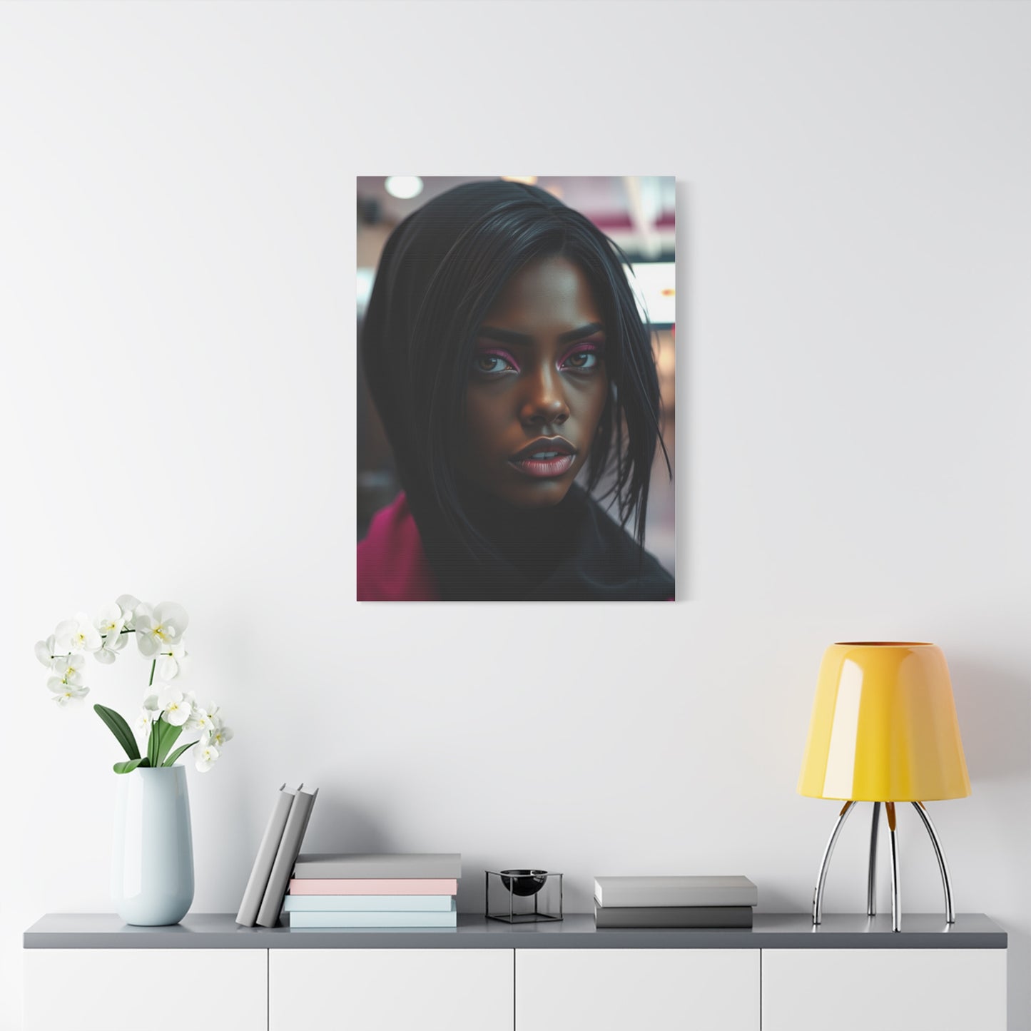 Vision Black & Pink Art Art Wall Art & Canvas Print