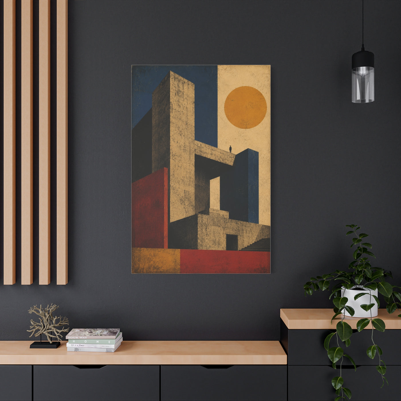 Monolithic Brutalist Architecture Study Wall Art & Canvas Print