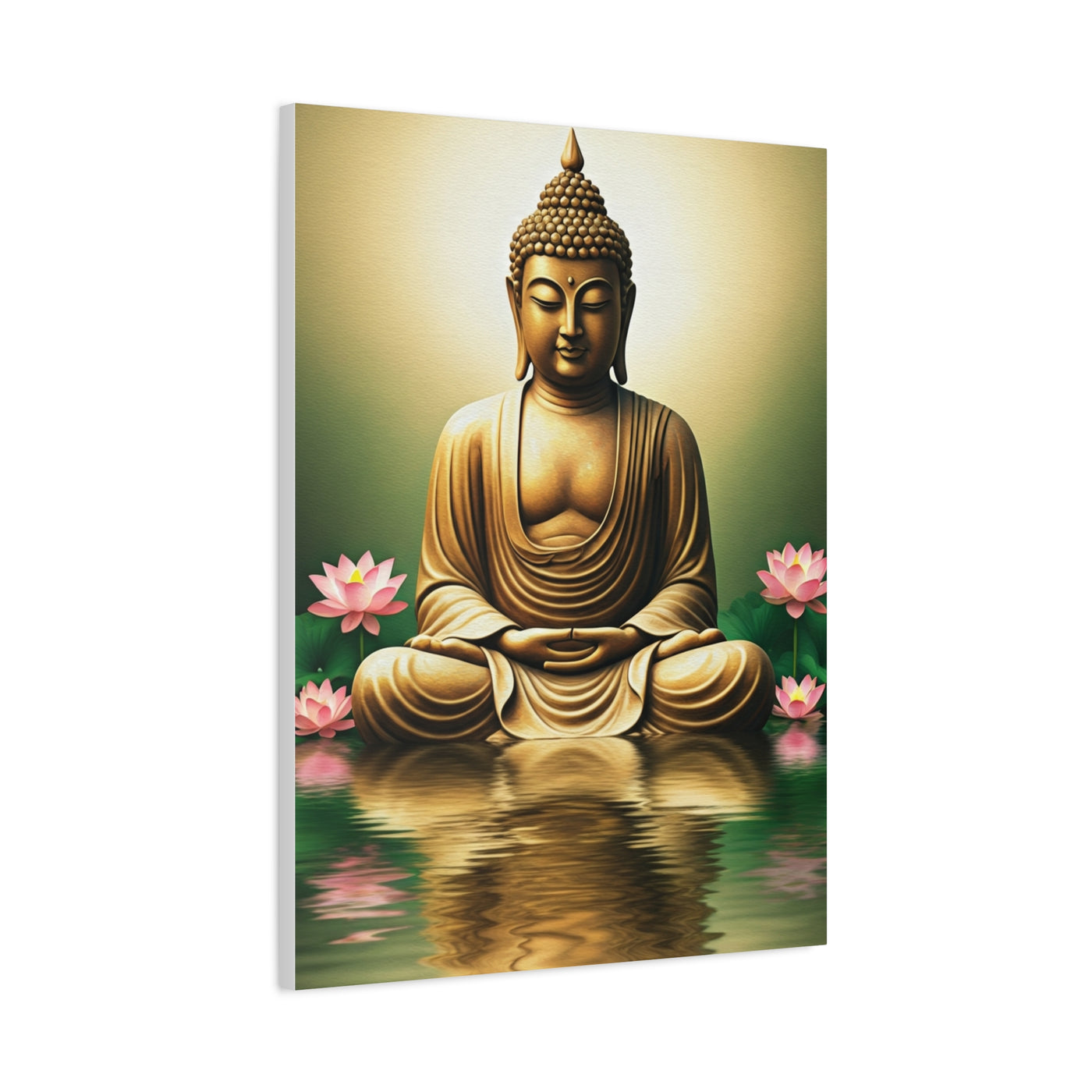 Lotus Reflection Buddha Meditation Wall Art & Canvas Prints