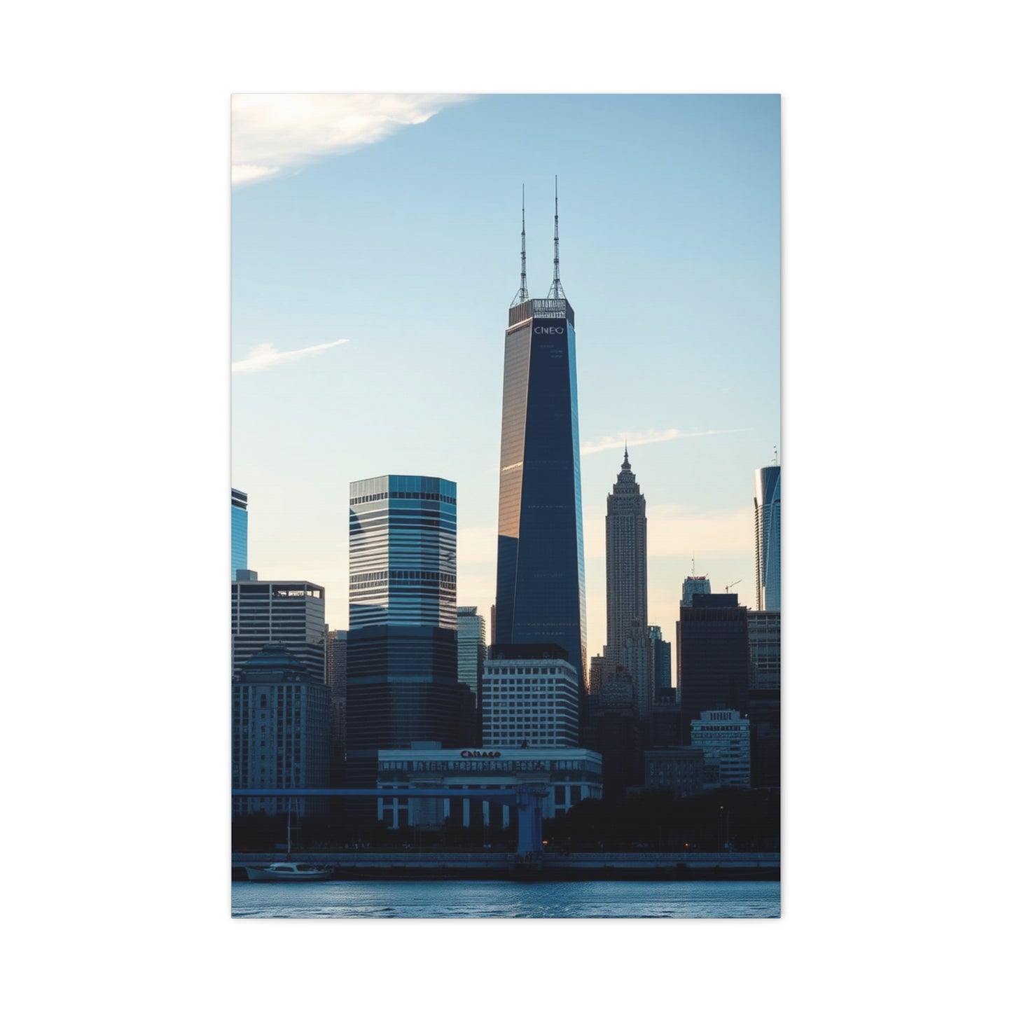 Chicago Skylines Art Canvas Art 6 Wall Art & Canvas Print
