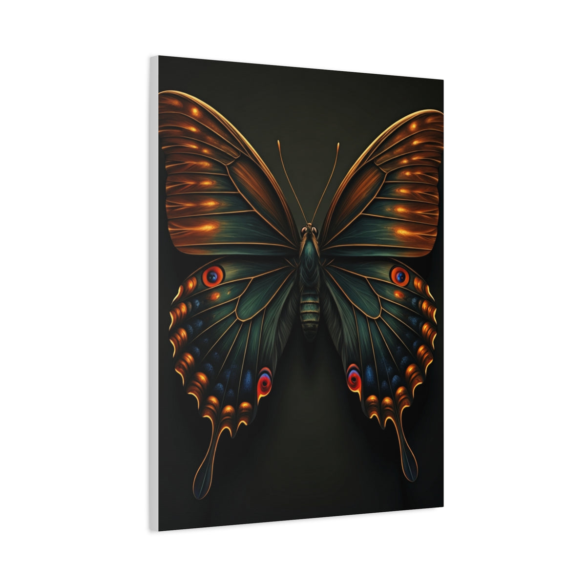 Peacock Pattern Butterfly Portrait Wall Art & Canvas Prints