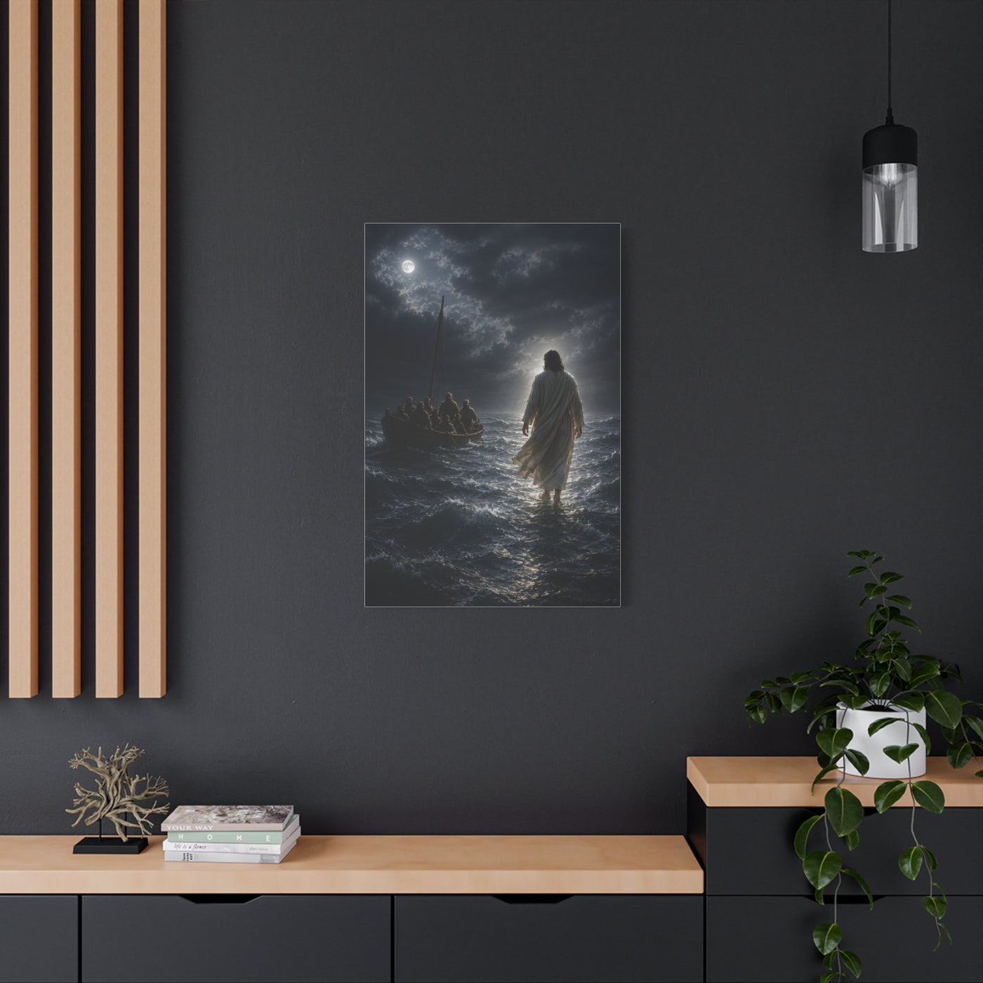 Jesus Walking on Water Scripture Wall Art & Canvas Print
