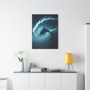 Dolphin Within Ocean Wave Motion Wall Art & Canvas Prints