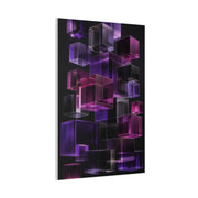 Floating Violet Glass Cubes Wall Art & Canvas Print