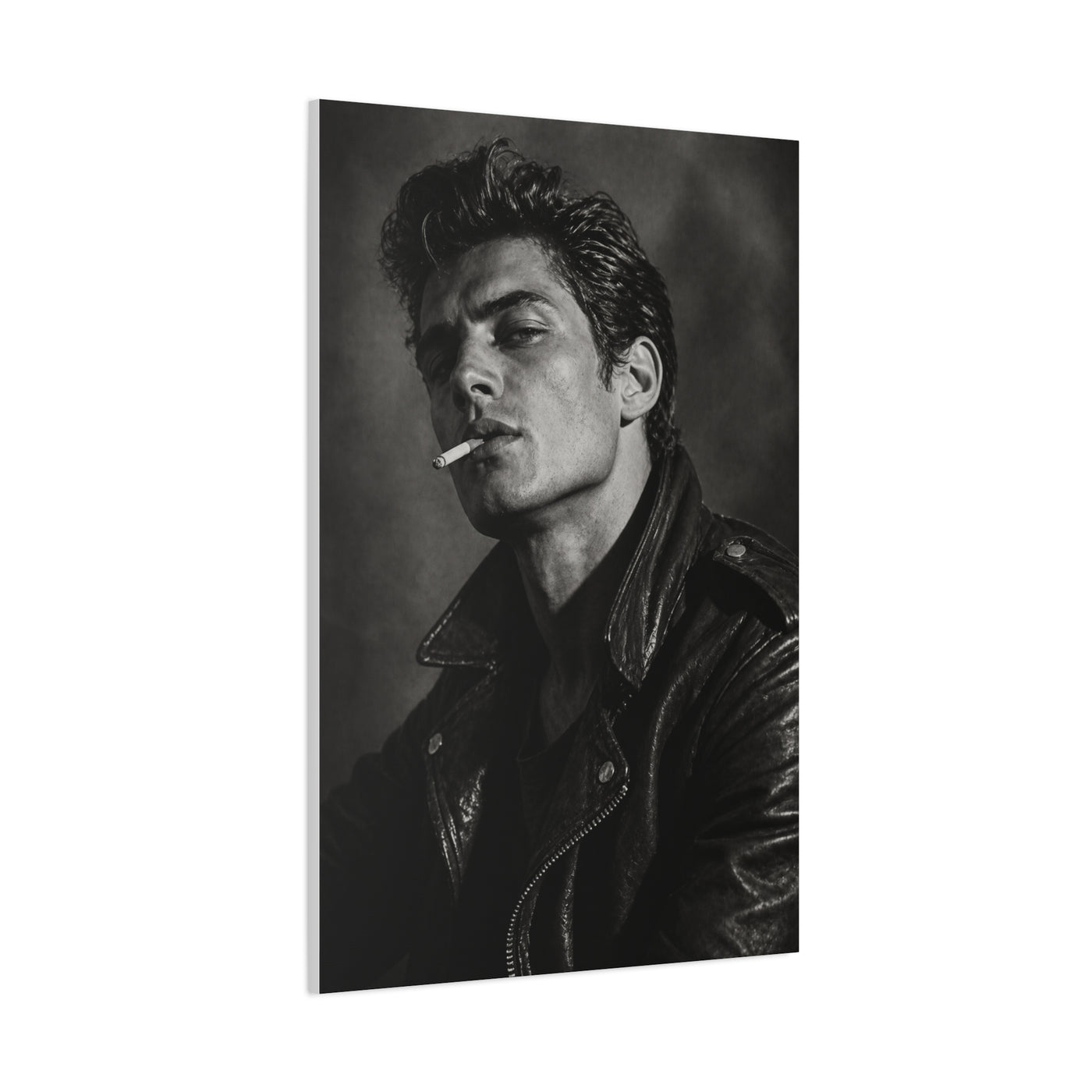 Rebel Leather Jacket Portrait Wall Art & Canvas Print