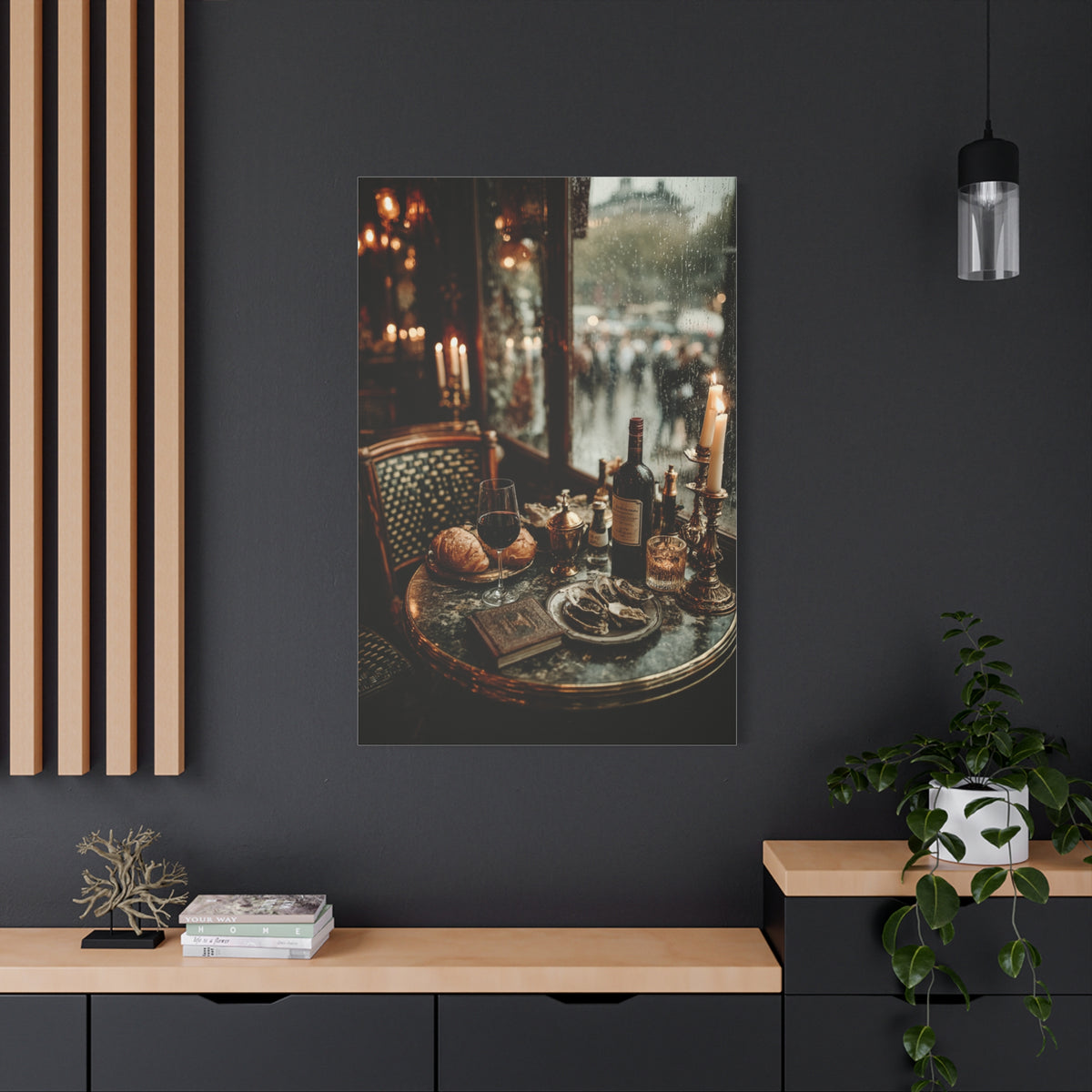 Parisian Bistro Window Table Wall Art & Canvas Print