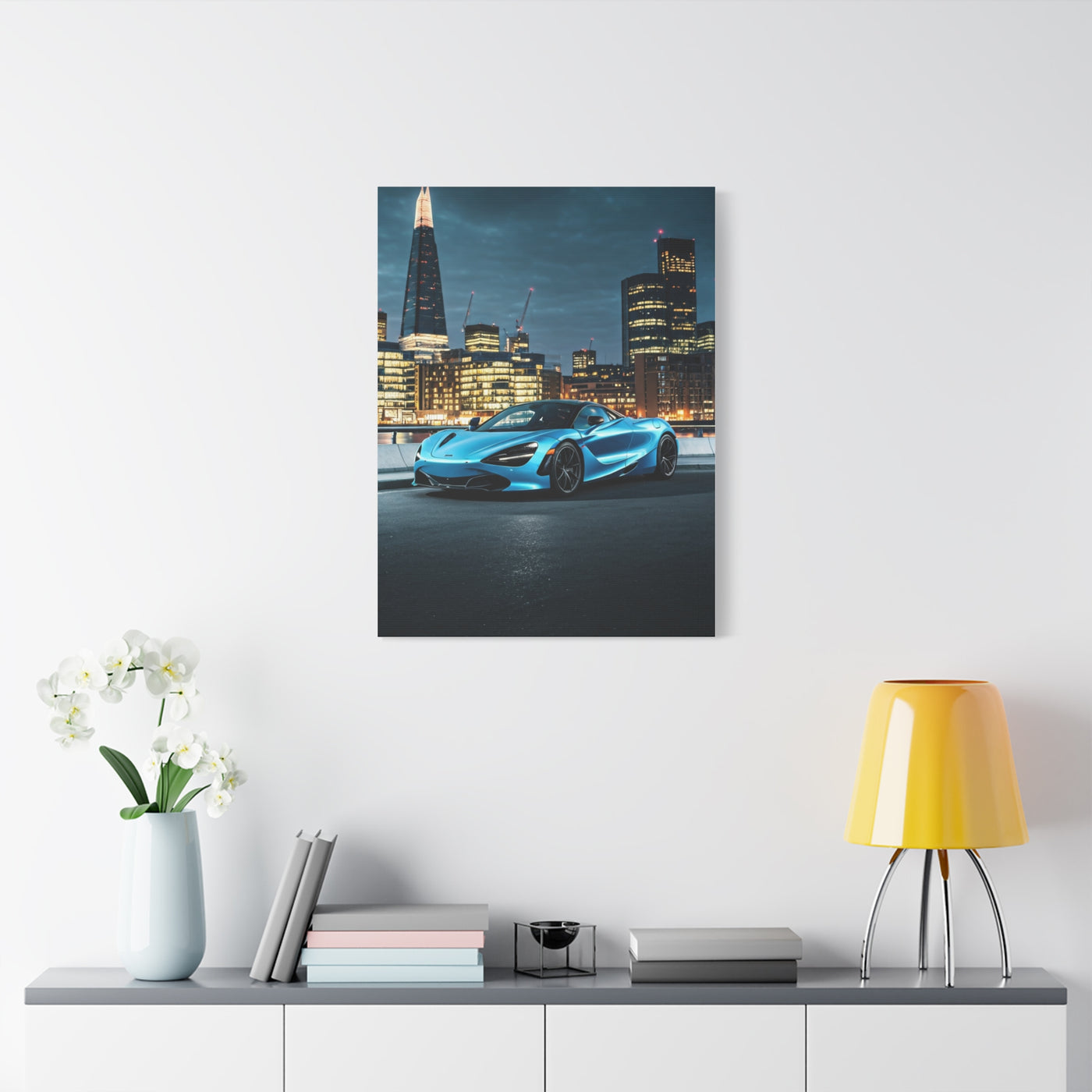 McLaren 720S London Skyline Dusk Wall Art & Canvas Prints