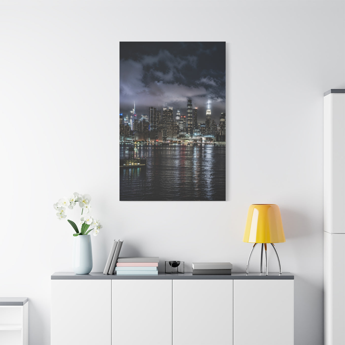 New York City Skyline at Night Wall Art & Canvas Print