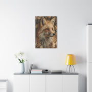 Neutral Botanical Fox Portrait Wall Art & Canvas Print