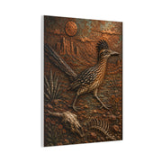 Hammered Copper Roadrunner Southwest Wall Art & Canvas Print