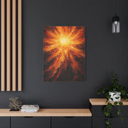 Radiant Solar Burst Impasto Wall Art & Canvas Print