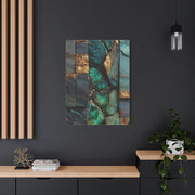 Emerald Stone Abstract Luxe Wall Art & Canvas Print