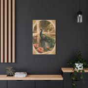 Lotus Pool Peacock Reflection Wall Art & Canvas Print