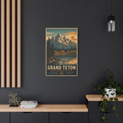 Grand Teton Vintage National Park Poster Wall Art & Canvas Print