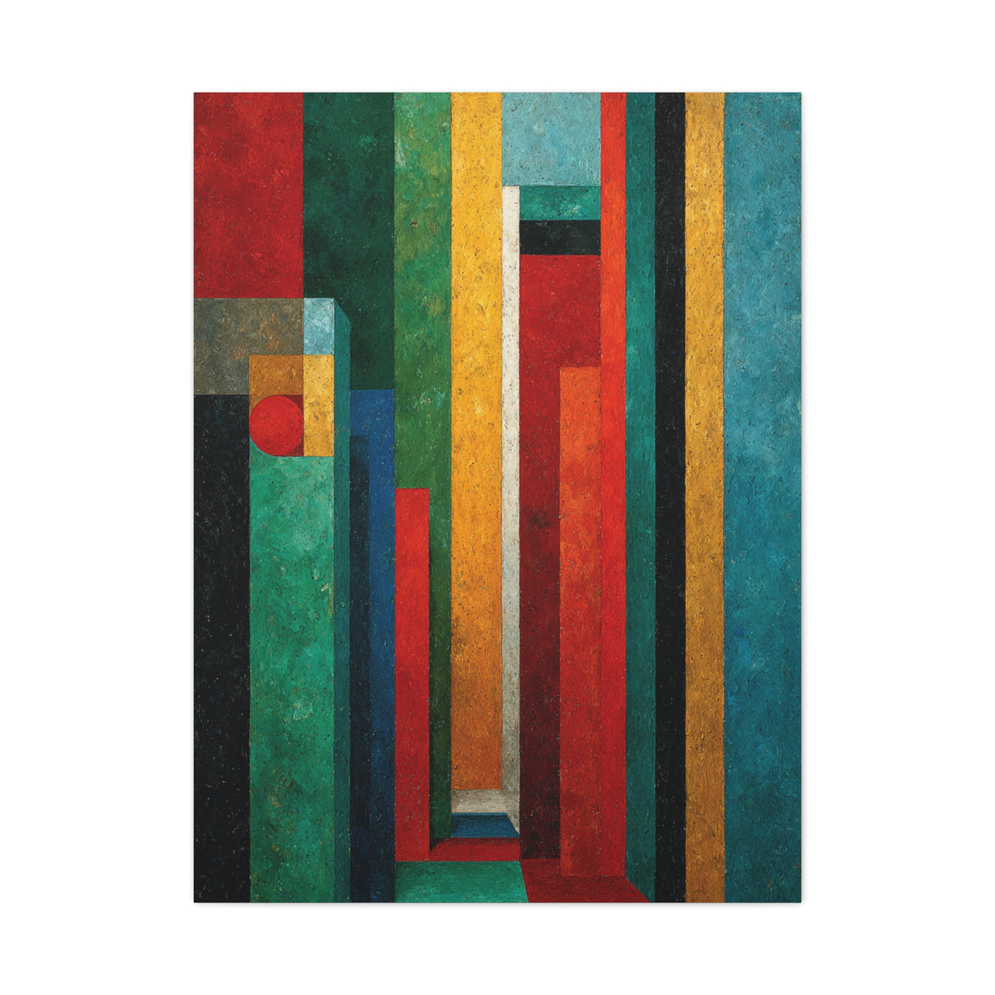 Industrial Architectural Color Block Wall Art & Canvas Print