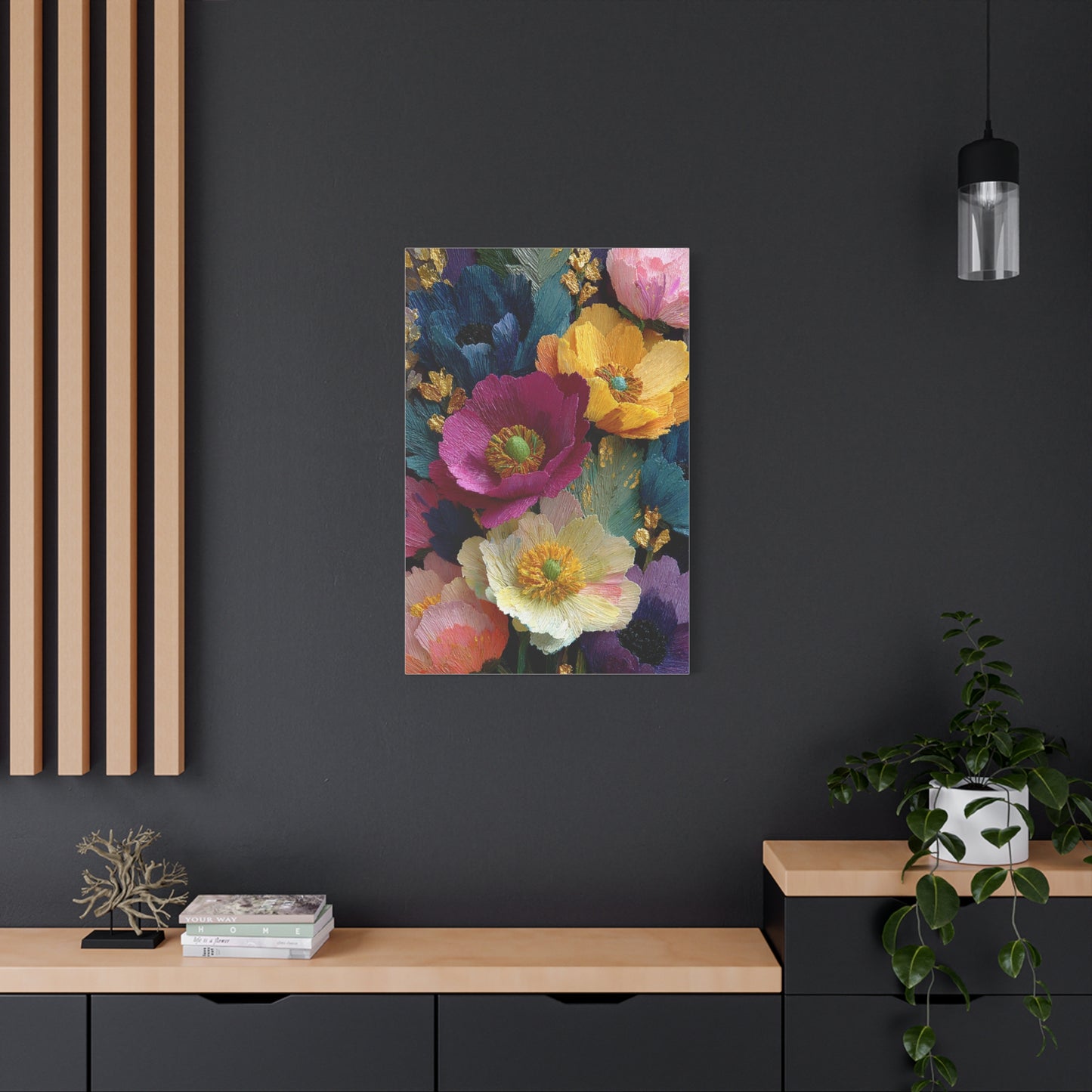 Textured Floral Relief Composition Wall Art & Canvas Print