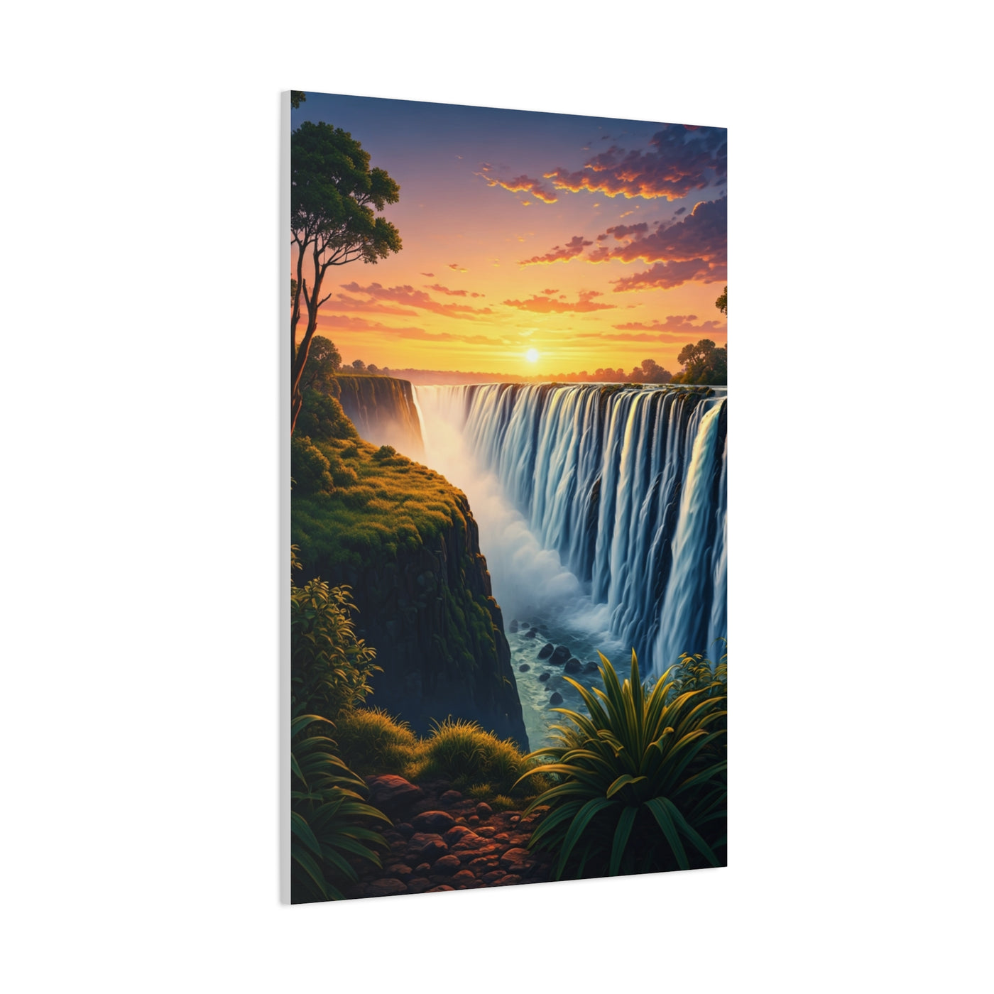 Waterfall at Golden Horizon Wall Art & Canvas Prints