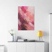 Pink Abstract Expressionist Brushstroke Wall Art & Canvas Print