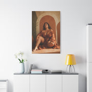 Boho Body-Positive Seated Portrait Wall Art & Canvas Print