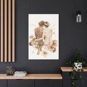 Minimal Dual Figure Botanical Composition Wall Art & Canvas Print