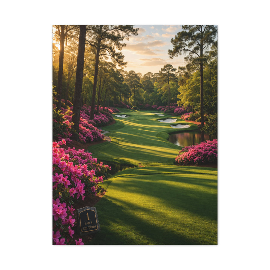 Championship Spring Azalea Golf Course Wall Art & Canvas Print