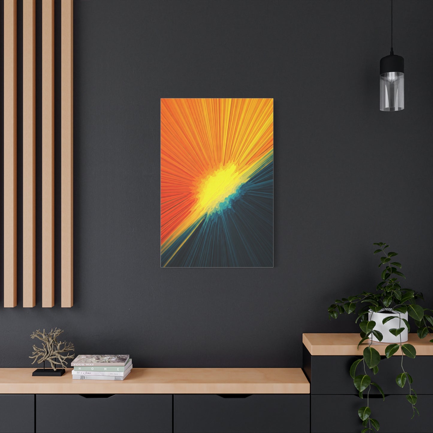 Golden Horizon Energy Abstract Wall Art & Canvas Prints