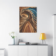 Surfboard Perspective Wooden Wave Tunnel Wall Art & Canvas Print
