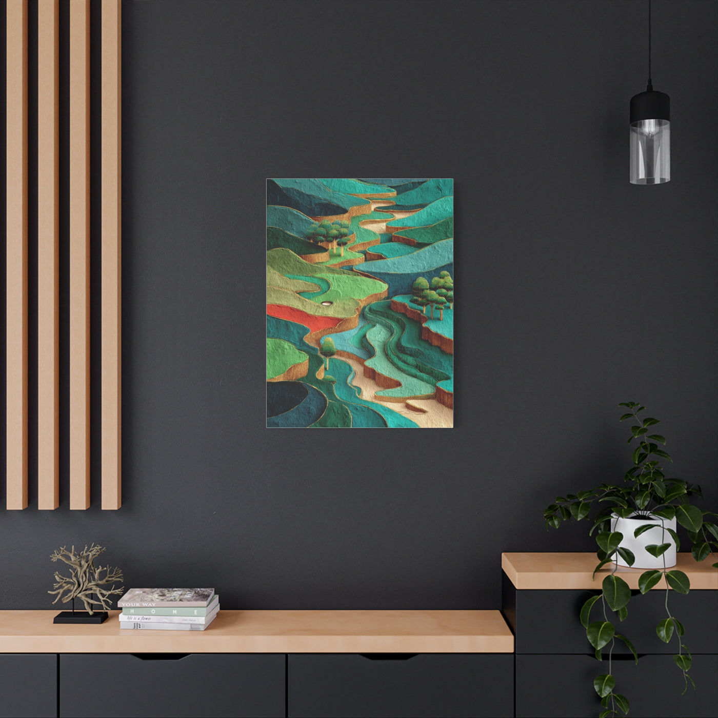Sculpted Golf Terrain Abstract Wall Art & Canvas Print