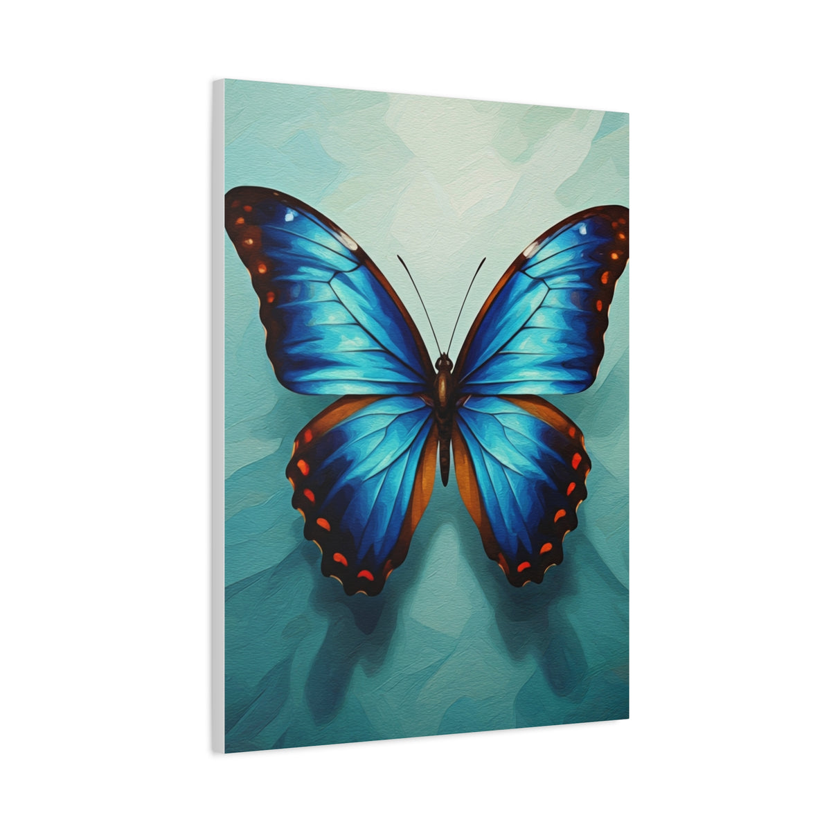 Azure Blue Butterfly Elegance Wall Art & Canvas Prints