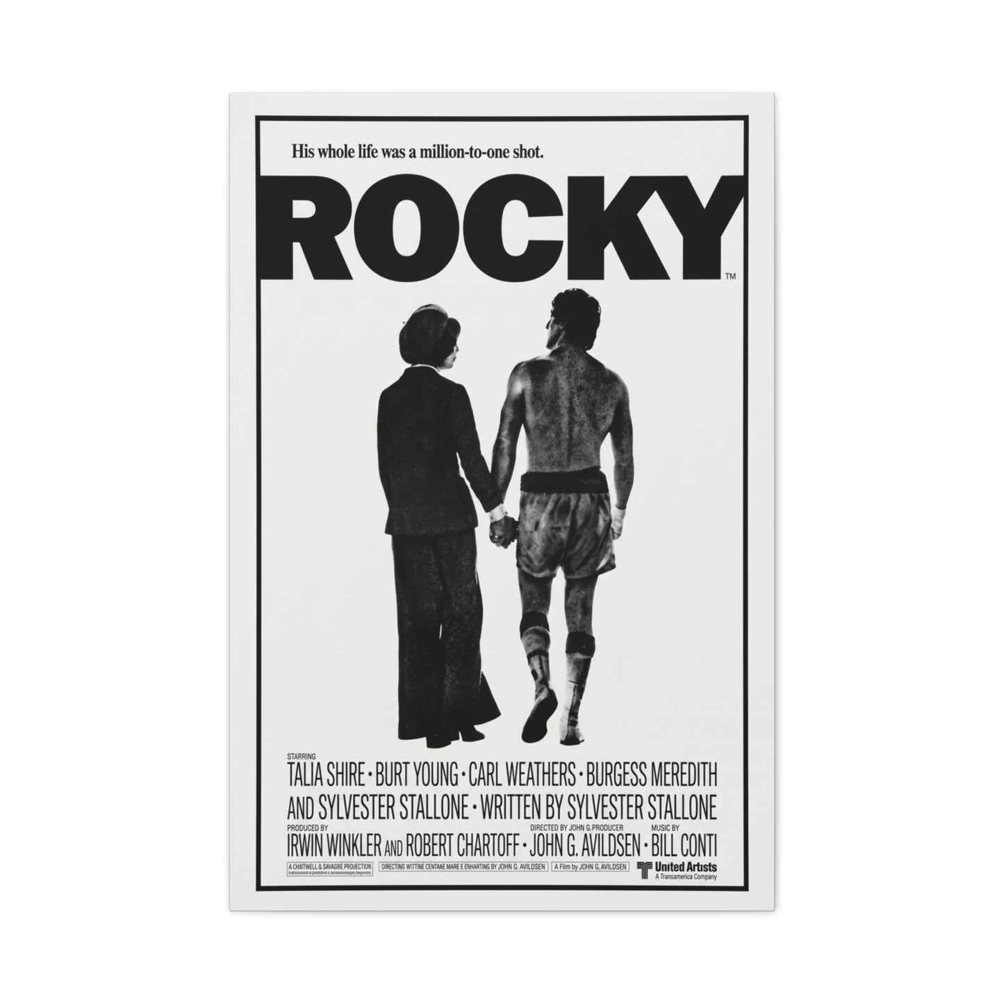 Rocky Movie Poster Wall Art & Canvas Print