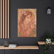 Art Nouveau Pink Muse Portrait Wall Art & Canvas Print