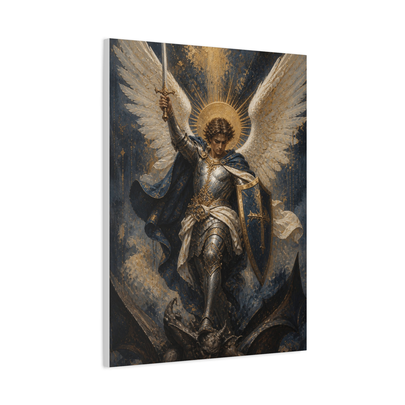 St. Michael Triumph Over Darkness Wall Art & Canvas Print