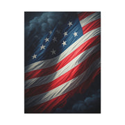 Stormlit American Flag Strength Wall Art & Canvas Prints